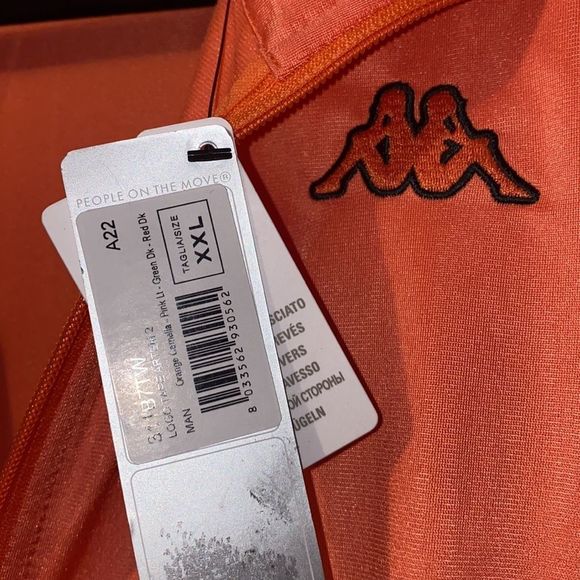 KAPPA TRACKSHIRT- LOGO TAPE ARTEM - ORANGE CAMELIA - Picture 5 of 8